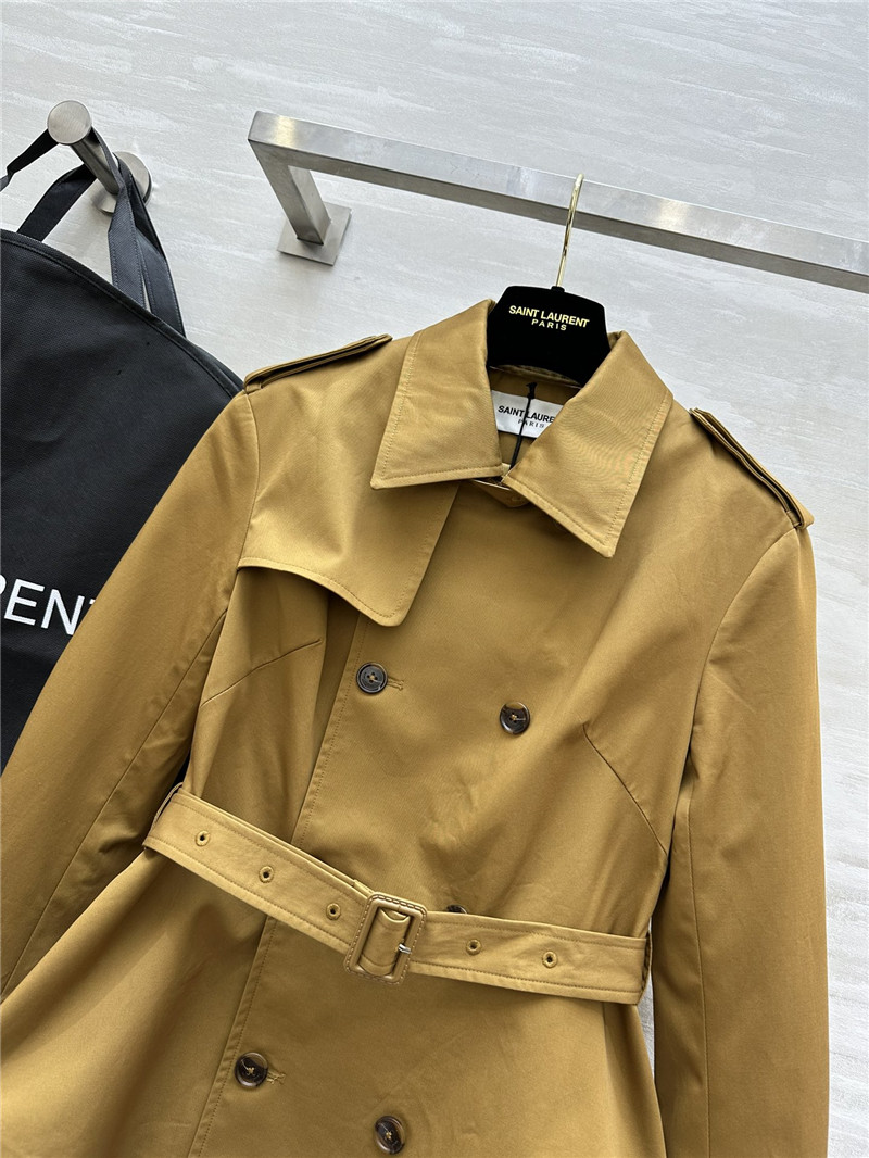 Y51 waist lapel trench coat