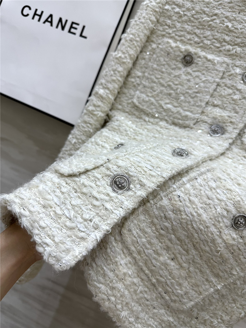 Ch**el woven hooded jacket