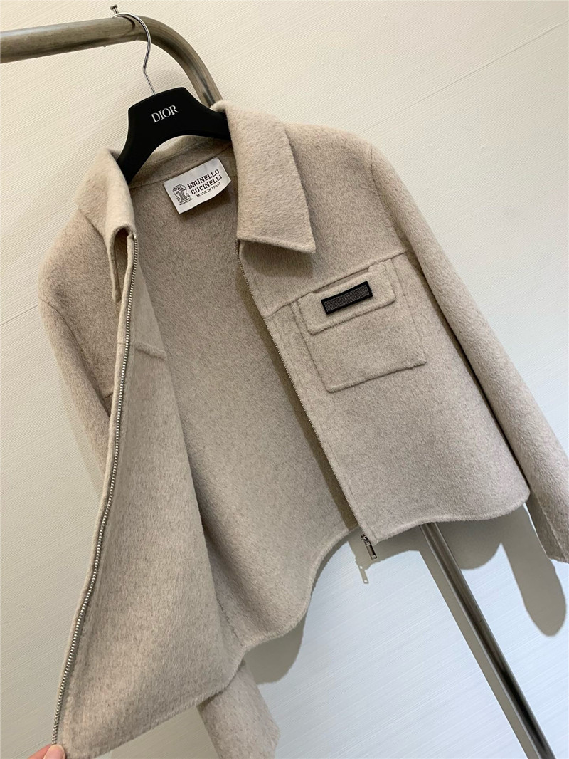 BC lapel wool coat