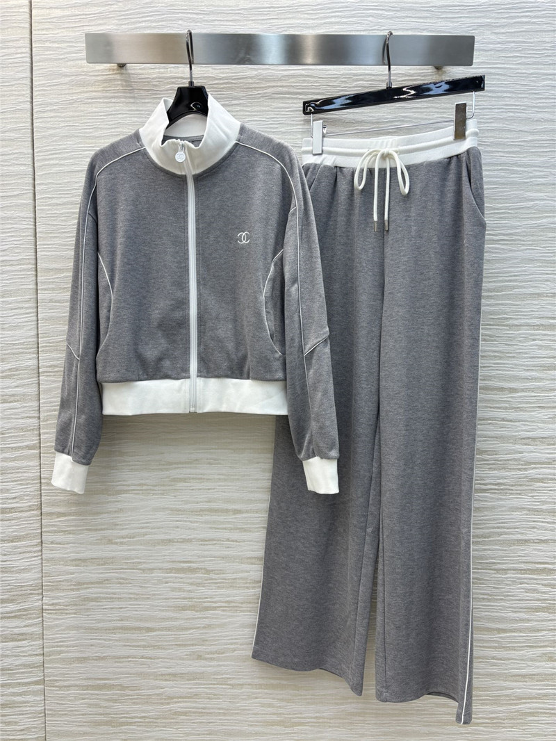Ch**el stand collar casual suit