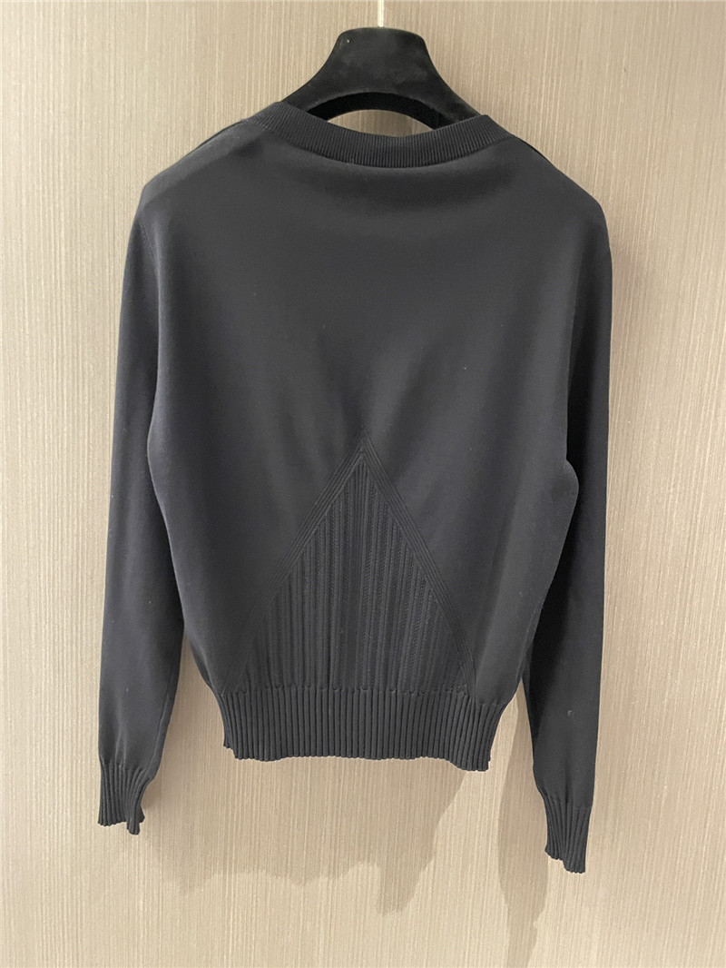 Ch**el grey rib-knit crop cardigan