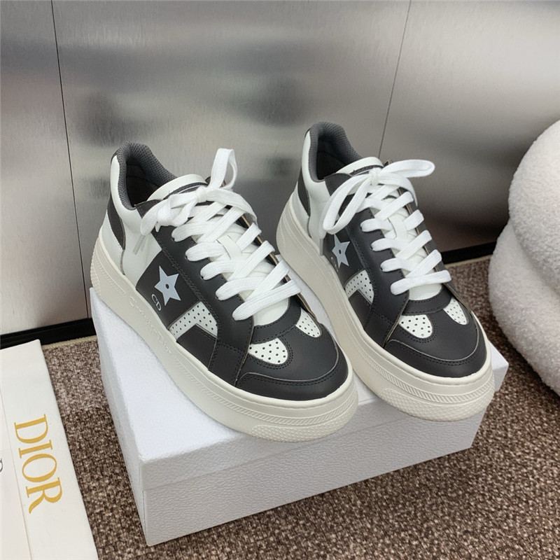 D10r star lace-up black platform sneakers