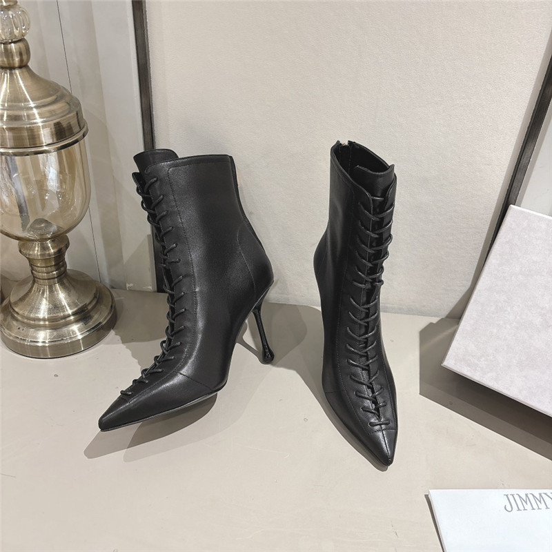J1m*y Ch00 scarlett 95 black leather boots