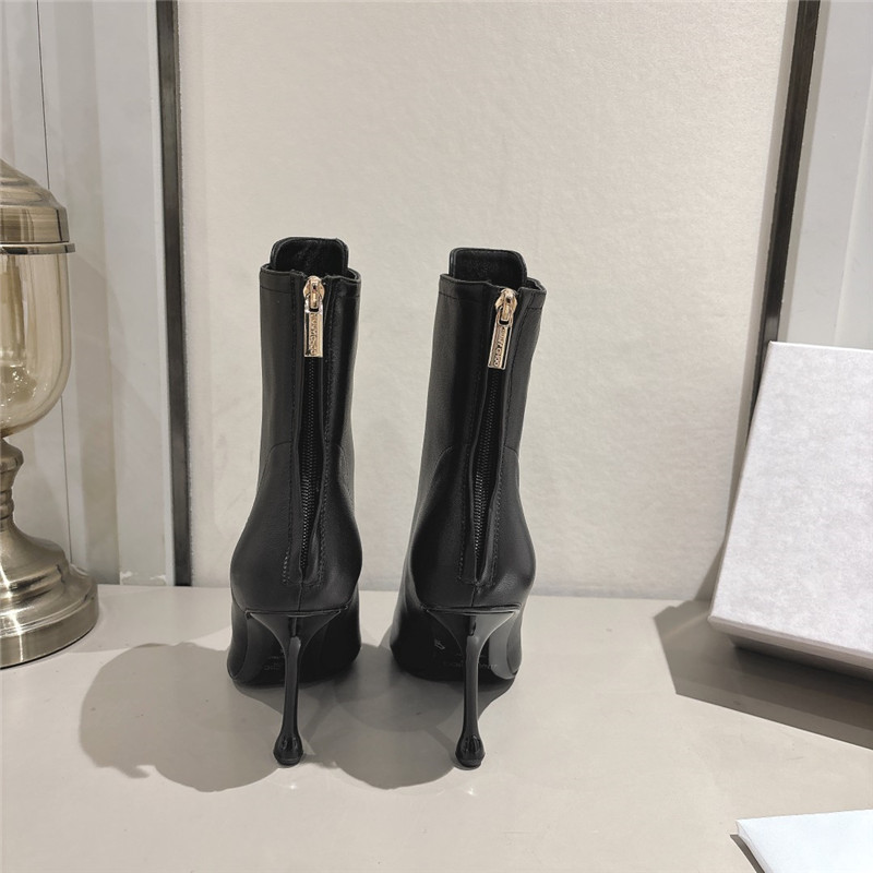 J1m*y Ch00 scarlett 95 black leather boots