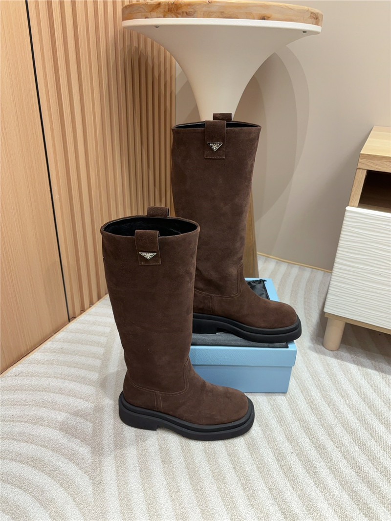 Pra*a suede high slip-on boots