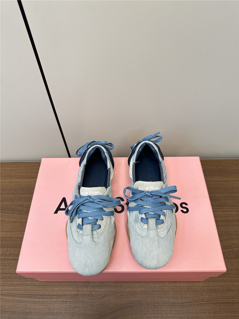 Acne Studios Lace-up Denim Canvas Sneakers