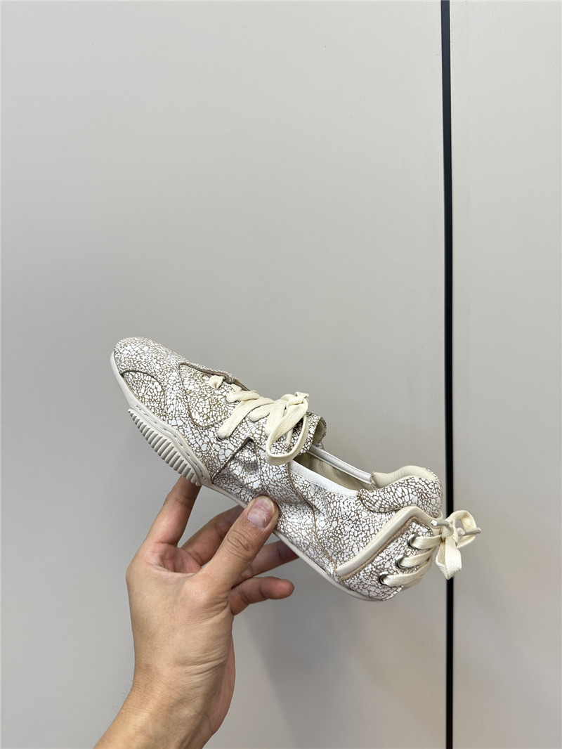 Acne Studios Lace-up Leather Sneakers in White