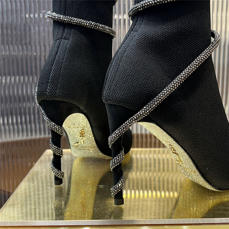 Rene Caovilla Black Margot Boots
