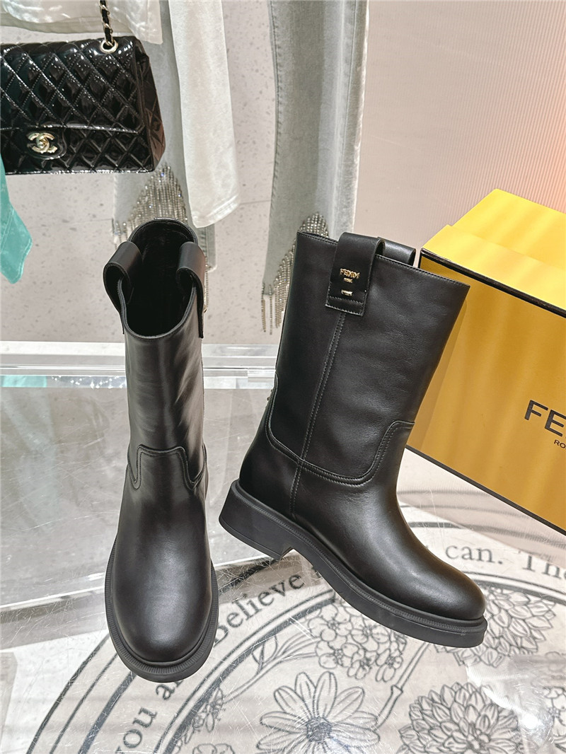 F**di filo black ankle boots