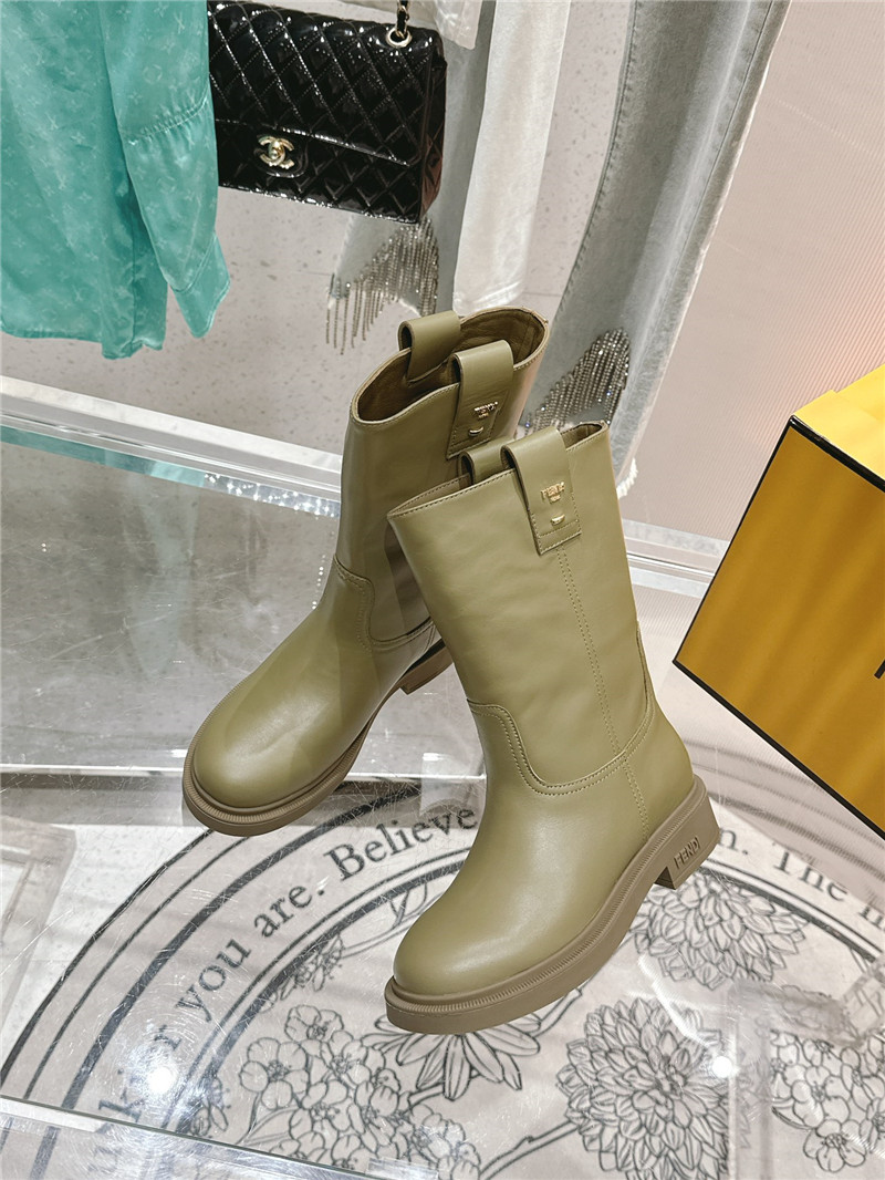 F**di filo green ankle boots