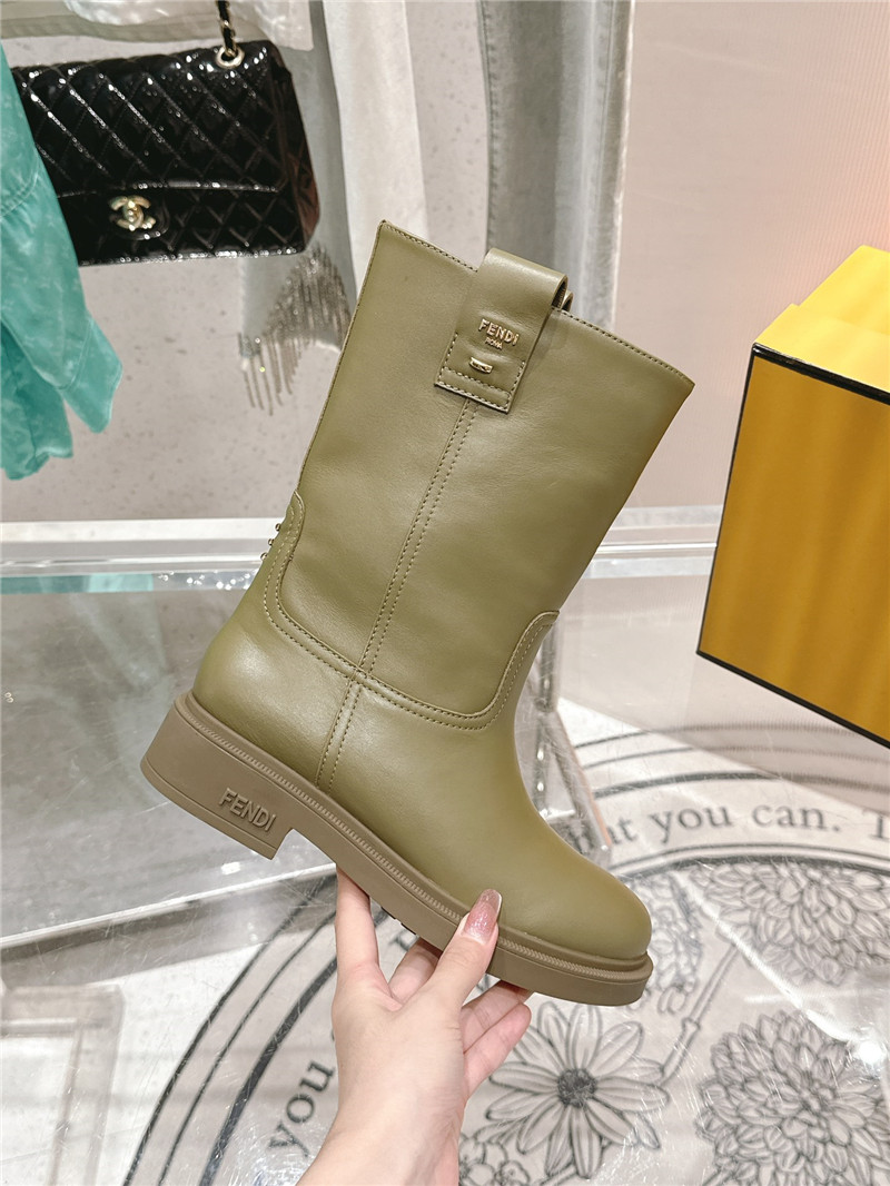 F**di filo green ankle boots