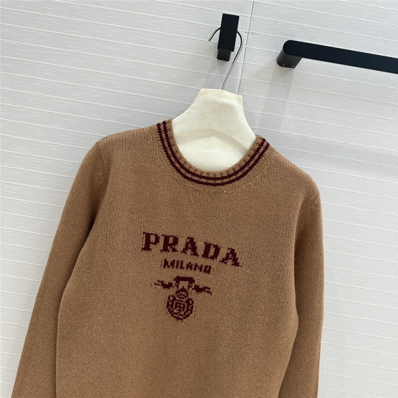 Pra*a wool and cashmere sweater in brown