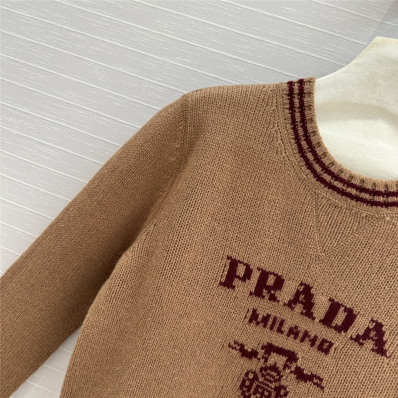 Pra*a wool and cashmere sweater in brown