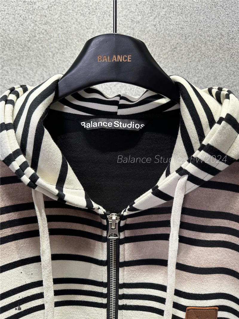 acne studios distressed zip-up sweatshirt