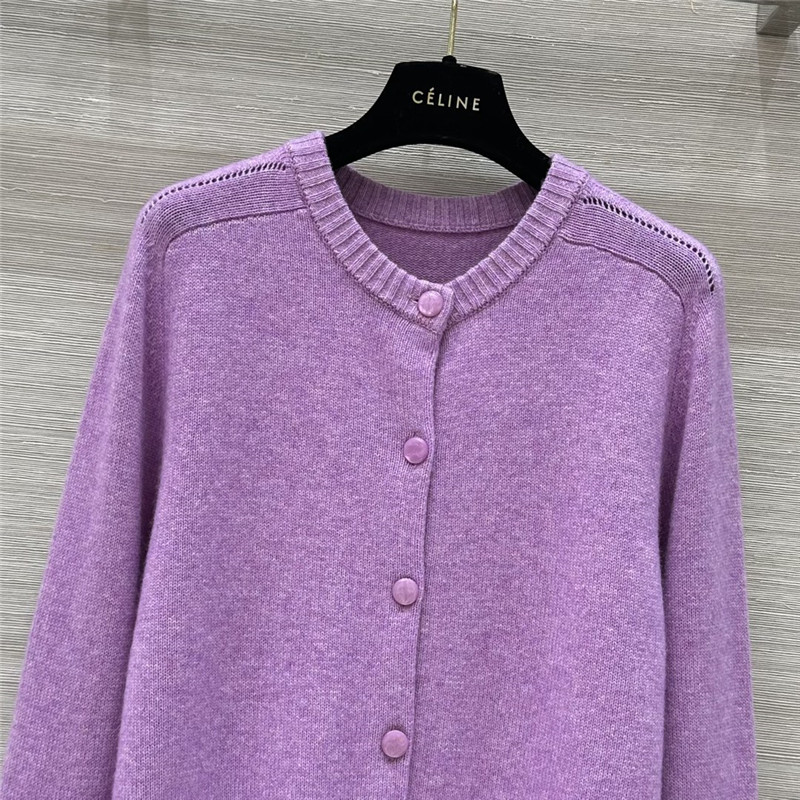 Ce1i*e purple cashmere cardigan