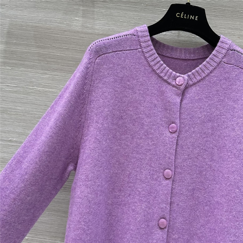 Ce1i*e purple cashmere cardigan