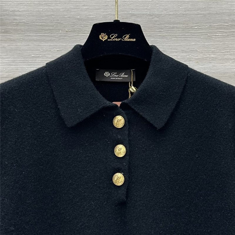 L0r0 P1ana classic polo sweater navy
