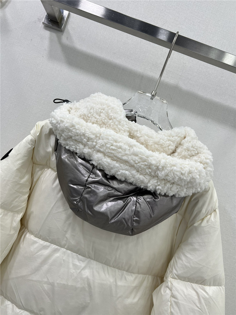 Moncler white goose down jacket