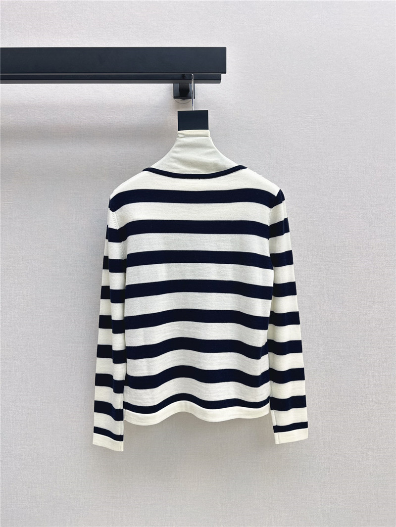 Ce1i*e applique striped wool sweater