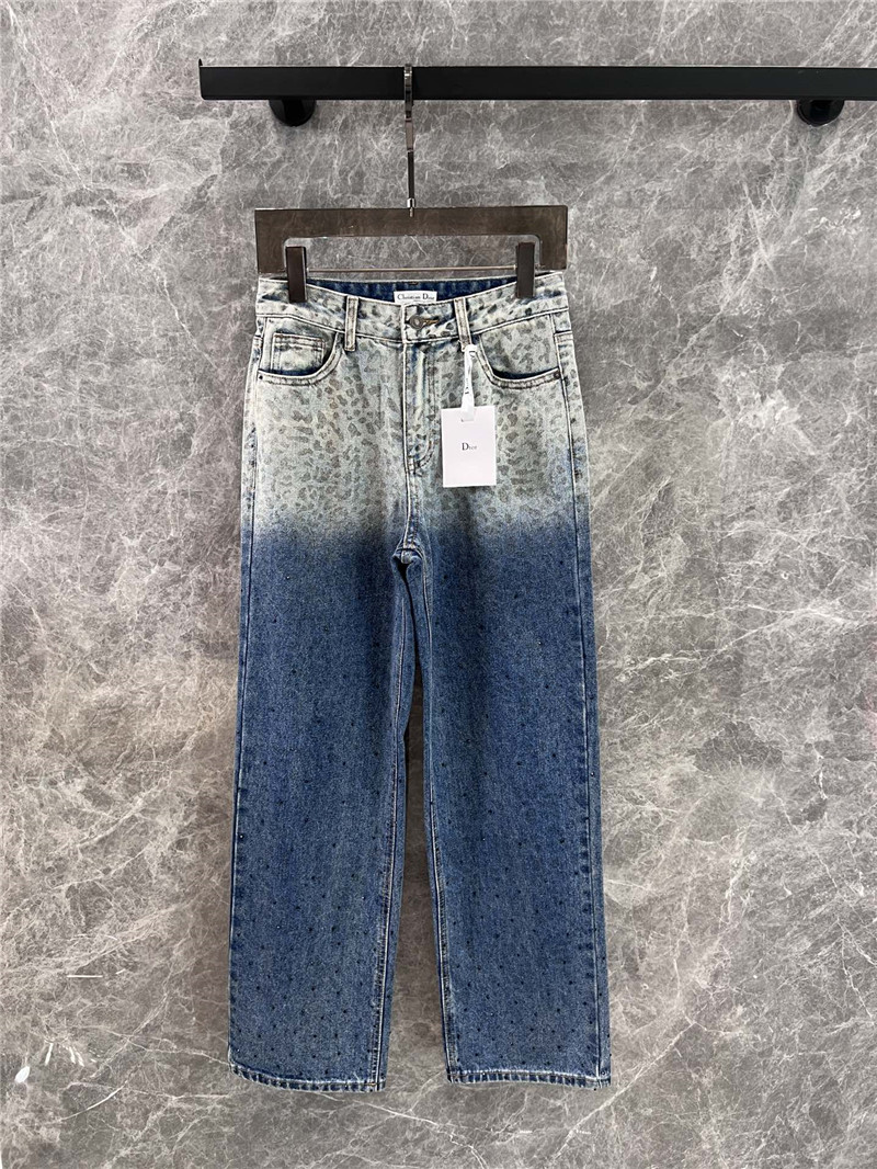 D10r rhinestone denim trousers