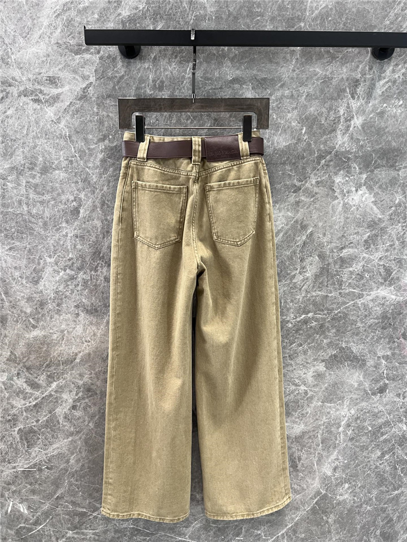 Ba1en*iaga twisted belted denim pant