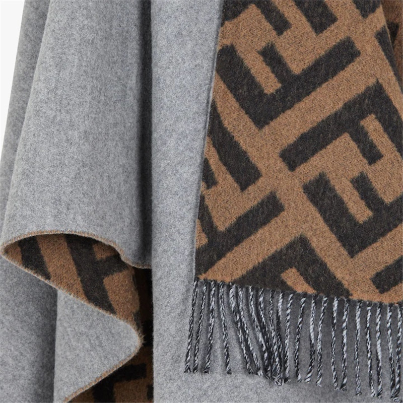 F**di wool and cashmere blend cape