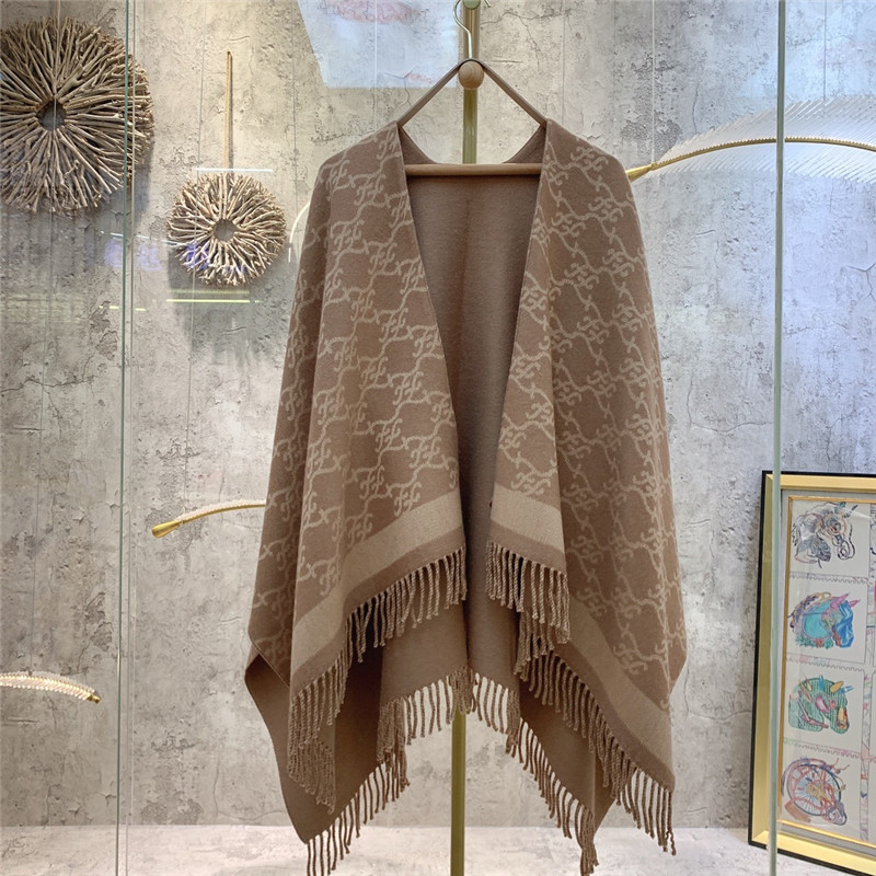 F**di wool and cashmere blend cape