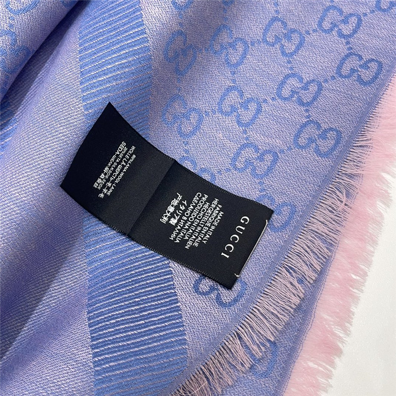 Gvc*1 letter jacquard two-tone shawl