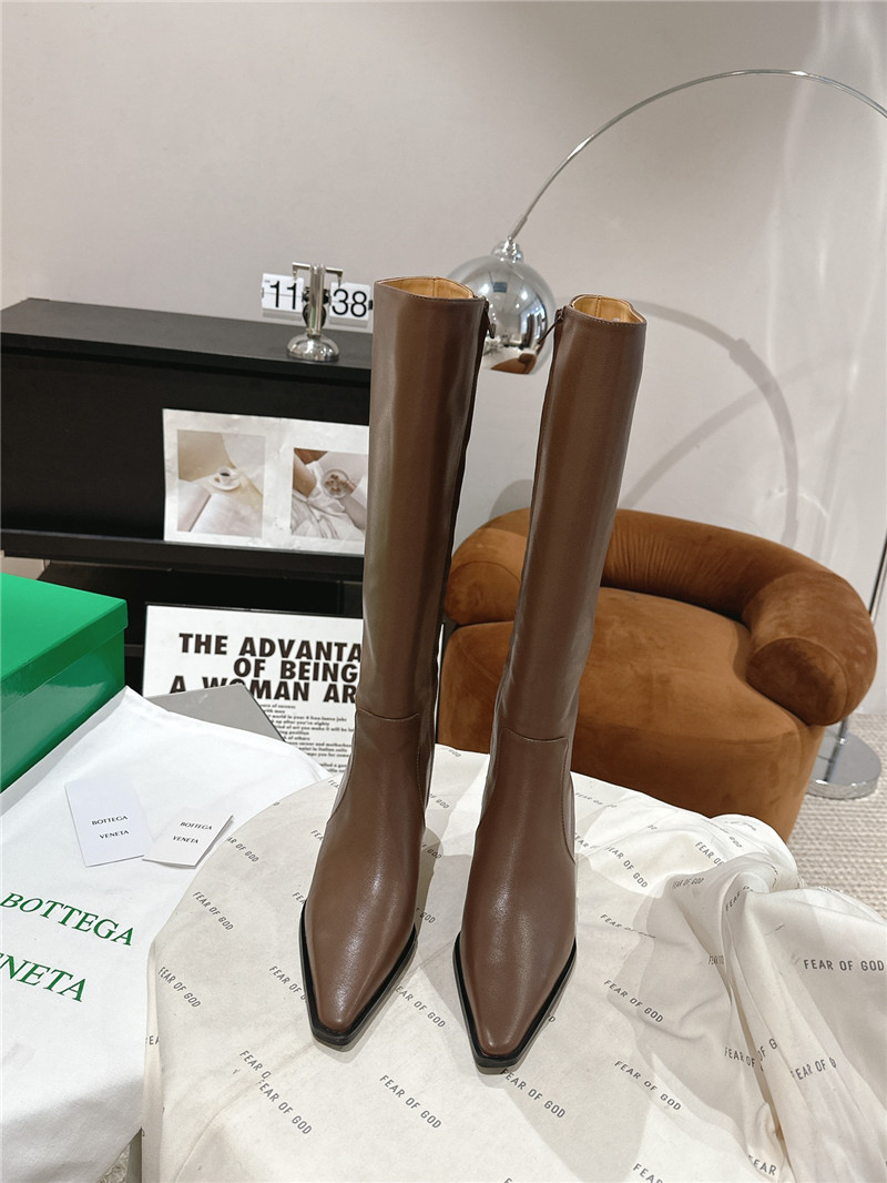 b0tt*ga Ven*ta tex brown pointed toe knee high boots