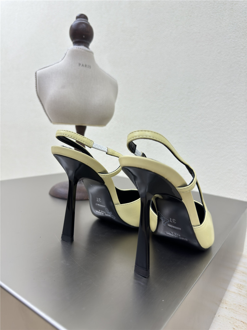 Y51 jeanne slingback pumps beige smooth leather