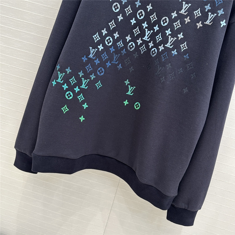 LV Navy Gradient Aurora Monogram Sweatshirt