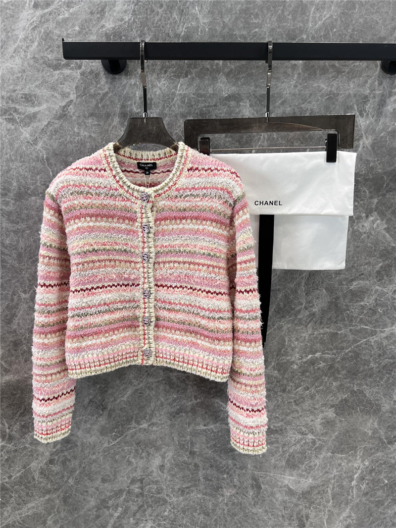 Ch**el striped knitted coat