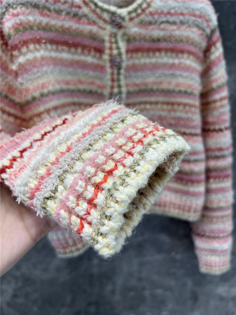 Ch**el striped knitted coat