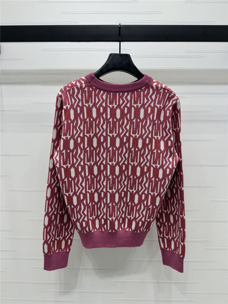 D10r oblique crew-neck sweater red