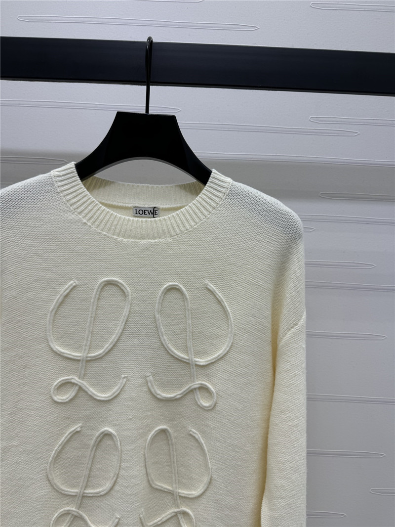 L0ew* anagram wool blend sweater white