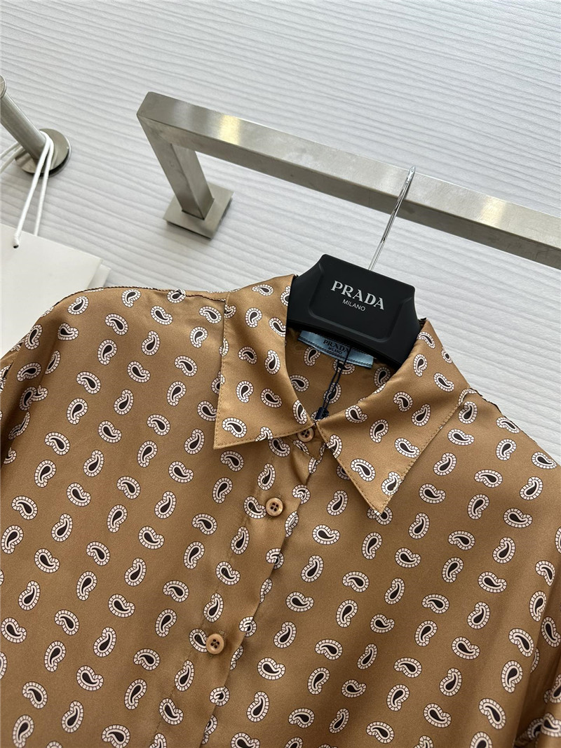 Pra*a silk printed shirt