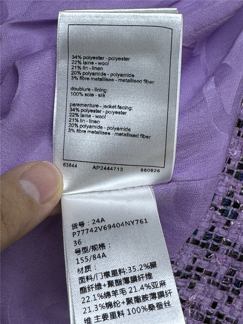 Ch**el purple check coat
