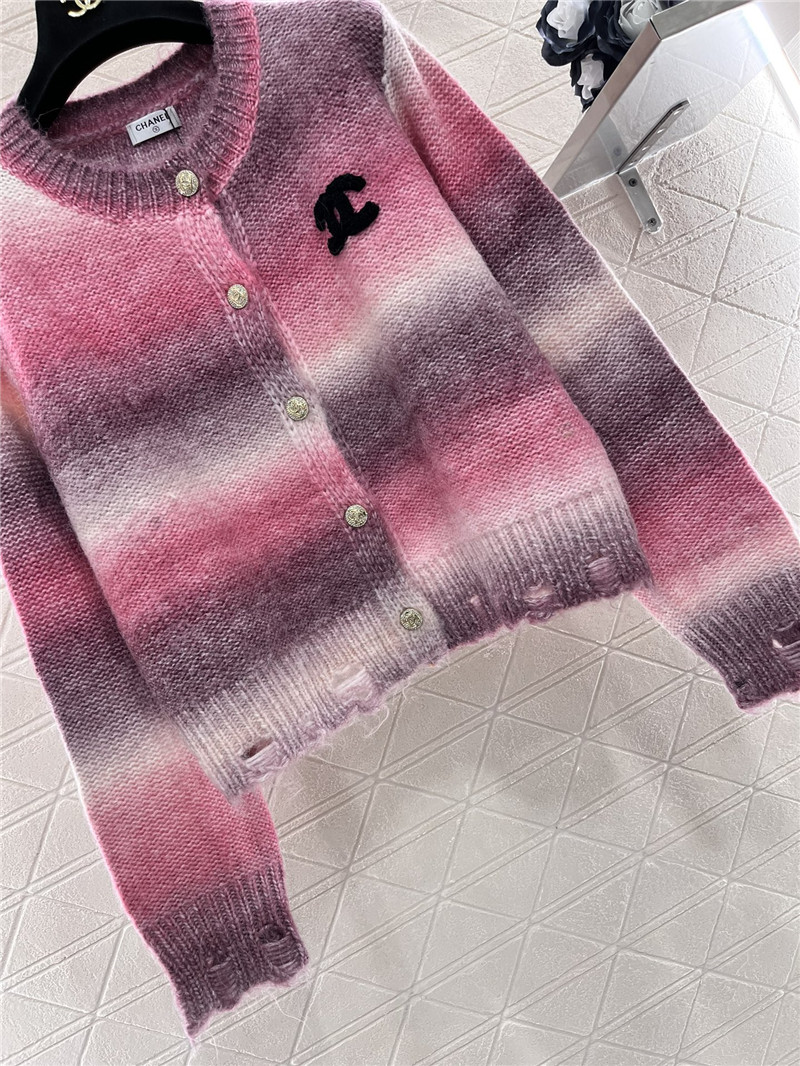Ch**el gradient pink/purple cardigan
