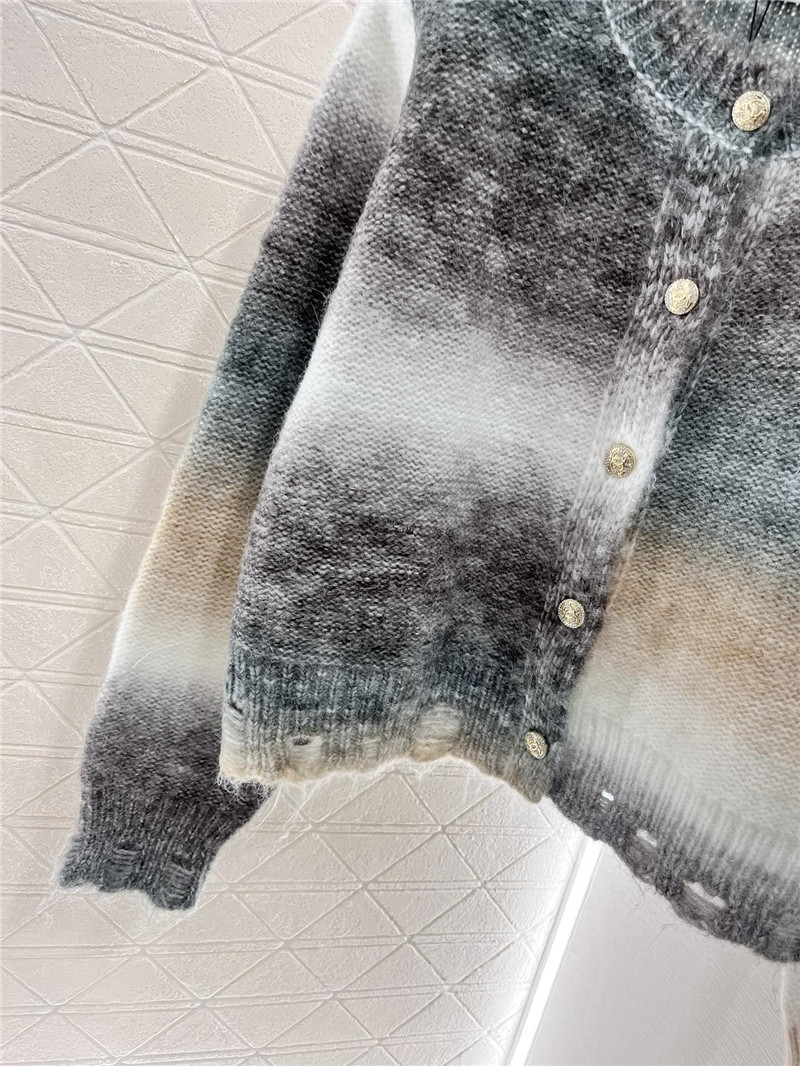 Ch**el gradient grey/white cardigan