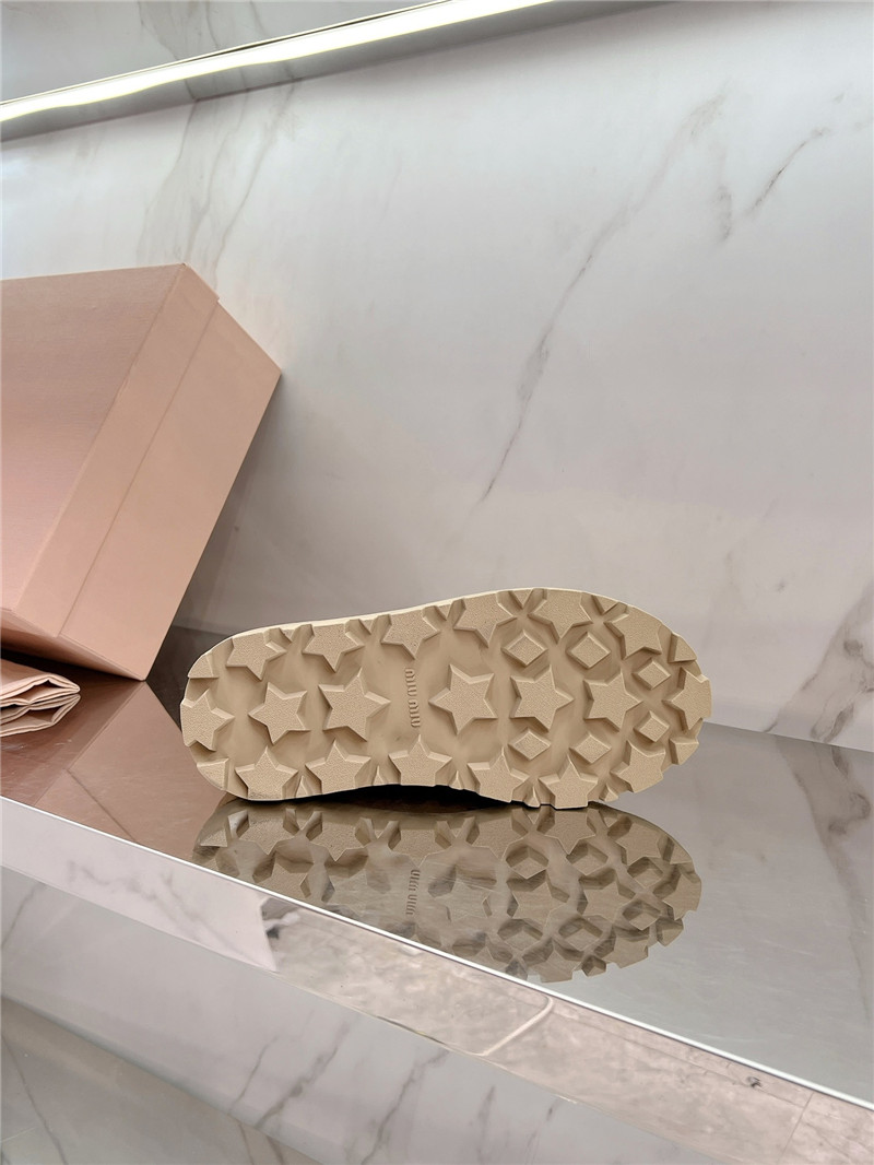Miu Miu Brown Suede Leather Snow Boots