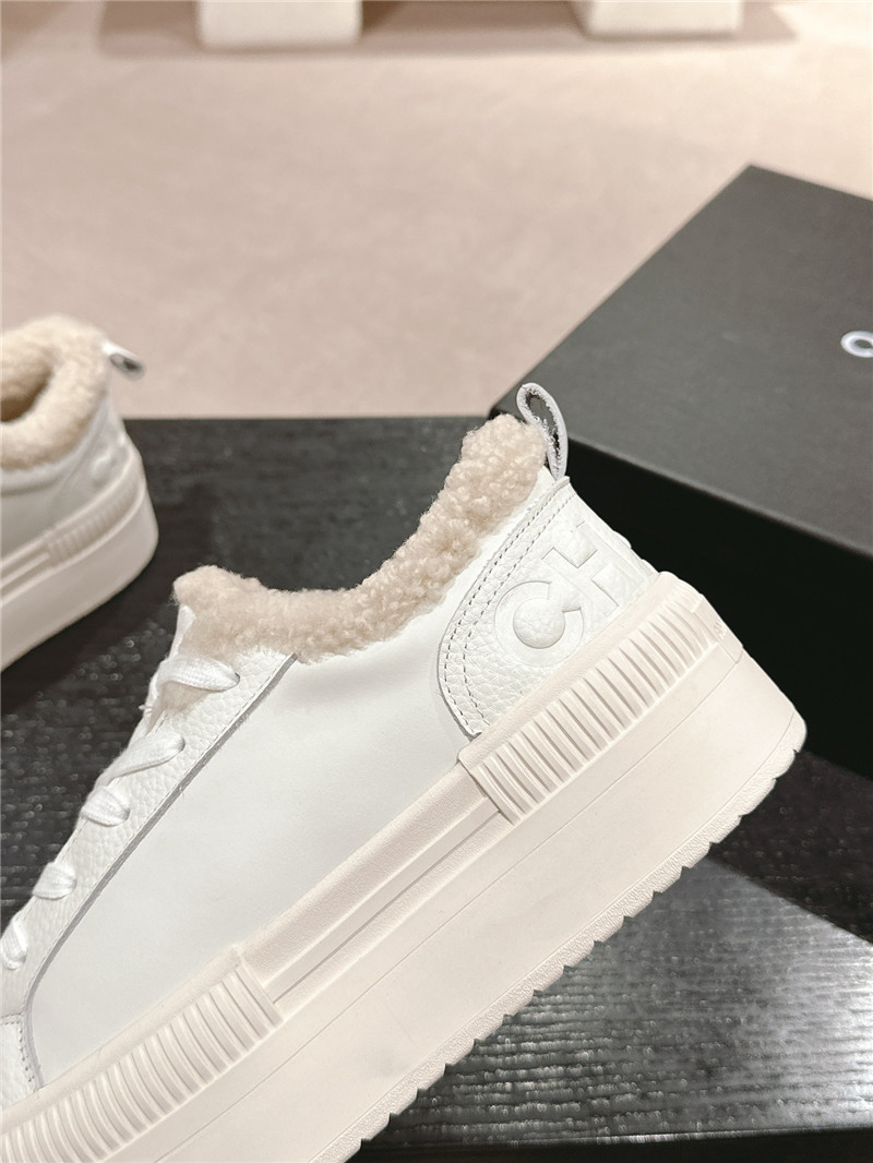 Ch**el winter lace up platform sneakers