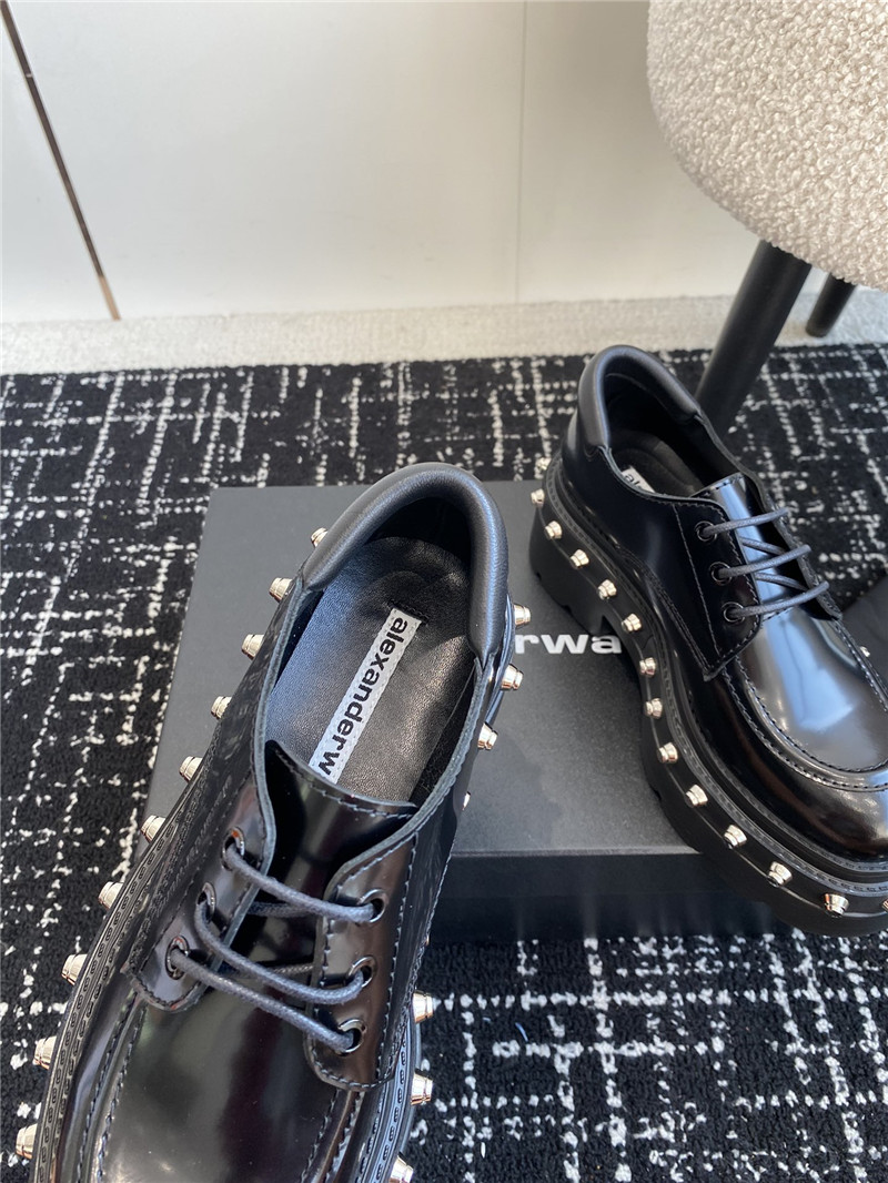 A1exa*der wang atlas derby black calf leather
