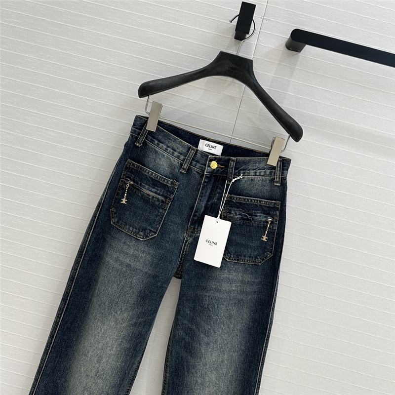 Ce1i*e zip pocket jeans