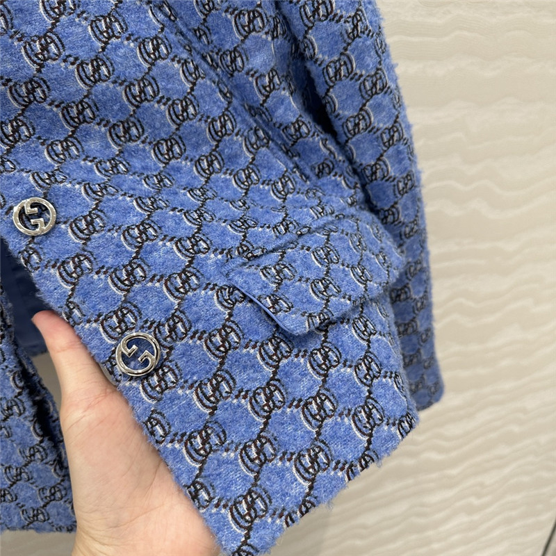 Gvc*1 wool tweed lapel jacket