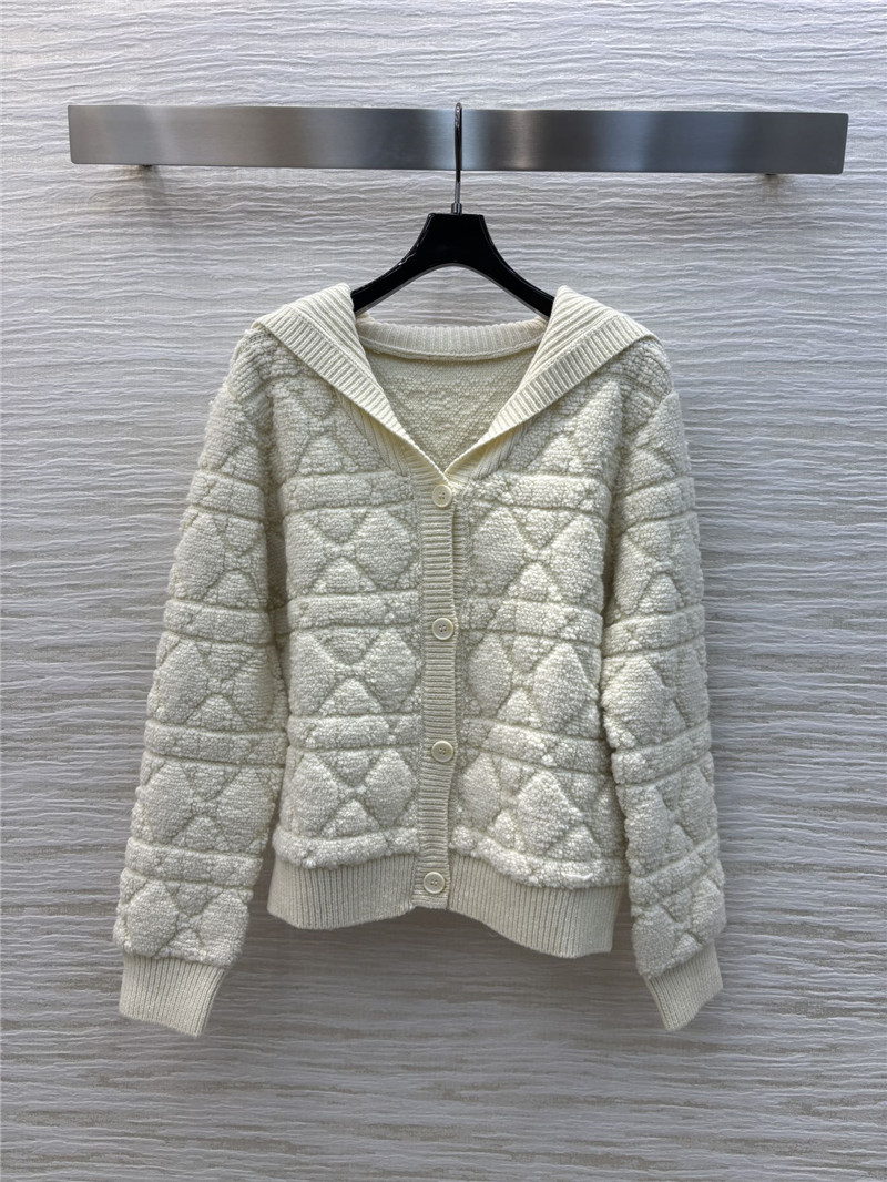 D10r cannage zipped cardigan with hood