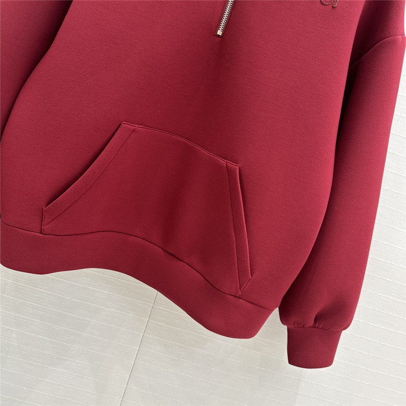 Gvc*1 embroidered stretch-jersey sweatshirt in red
