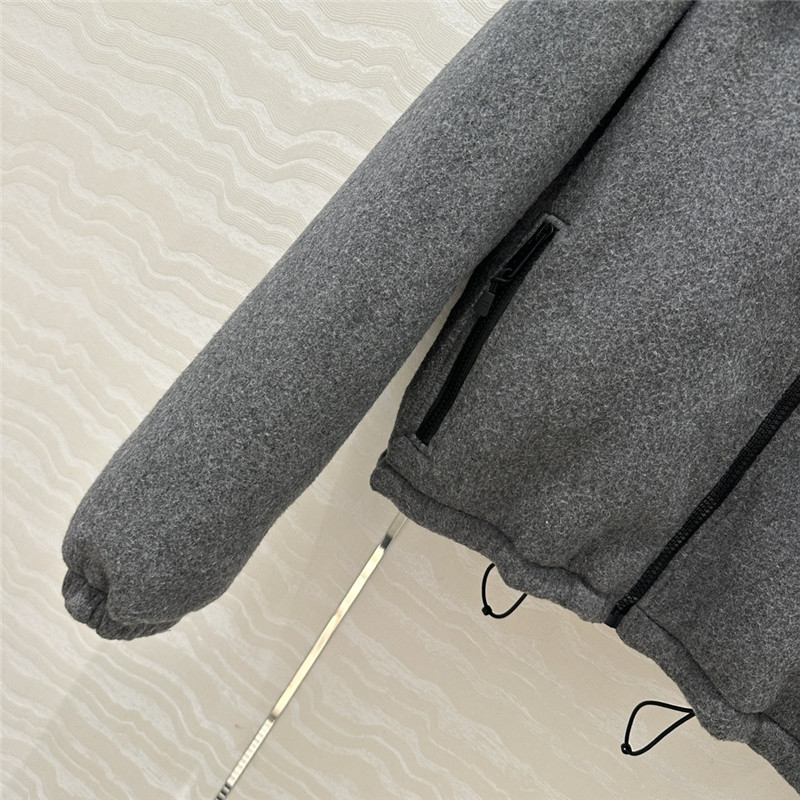 Miu Miu Grey Fleece Down Jacket