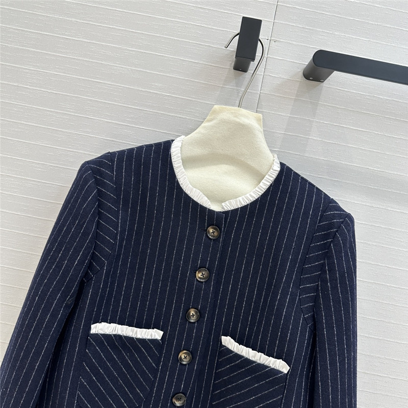 M1um1u vertical striped woolen suit