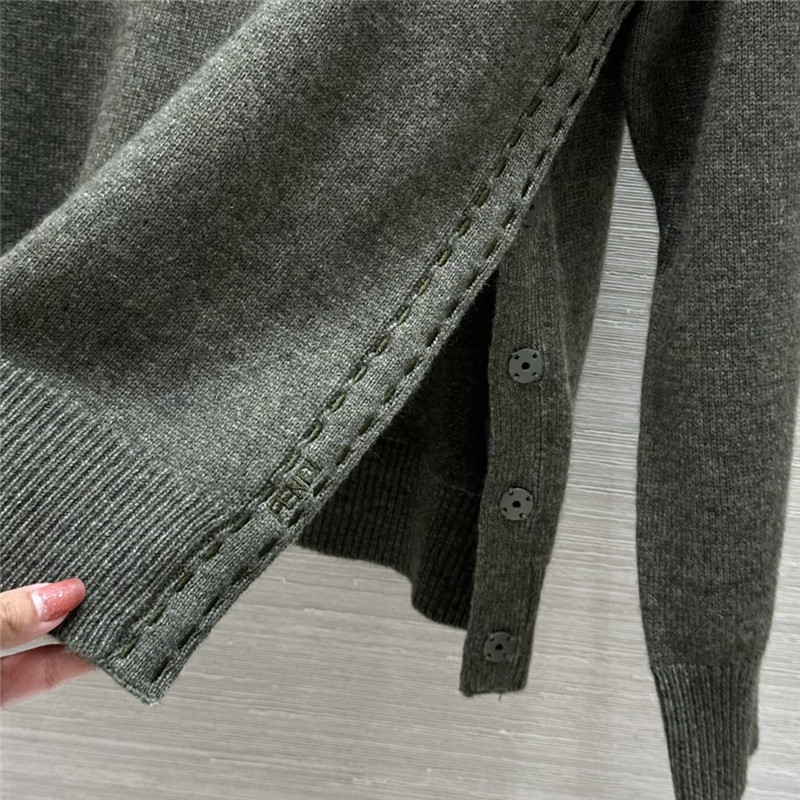 F**di cashmere turtleneck sweater grey