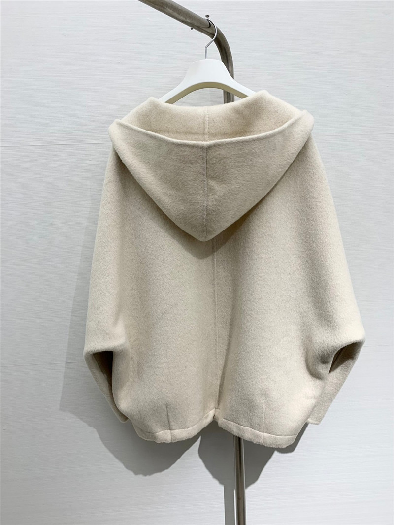 L0ew* hooded wool coat